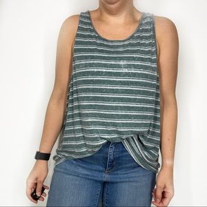 Free People Striped Burnout Tank Top Small